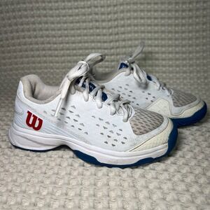 Wilson Rush Pro Y2K - VTG Tennis Shoes White‎ Blue Youth Kids Size 12K